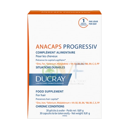 Ducray Linea Fortificante Anacaps Progressiv Integratore Anticaduta 30 Capsule