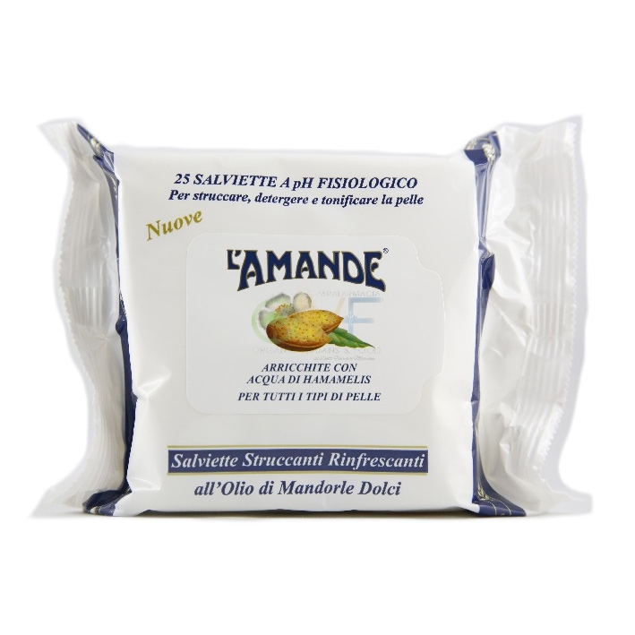 L'Amande Linea Marseille Struccante Rinfrescante pH Fisiologico 25 Salviette