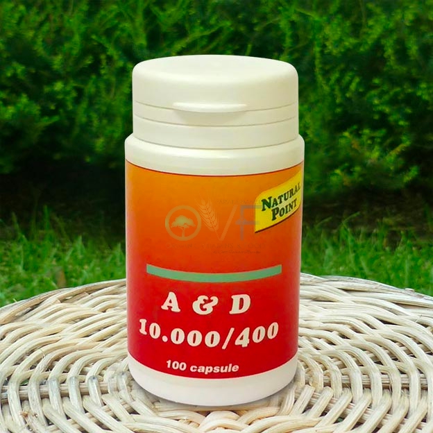 Natural Point Linea Vitamine Minerali A & D 10.000/400 Integratore 100 Capsule