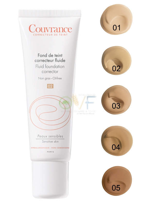 Avene Linea Couvrance Coprente Fondotinta Correttore Fluido Colore 03 Sabbia
