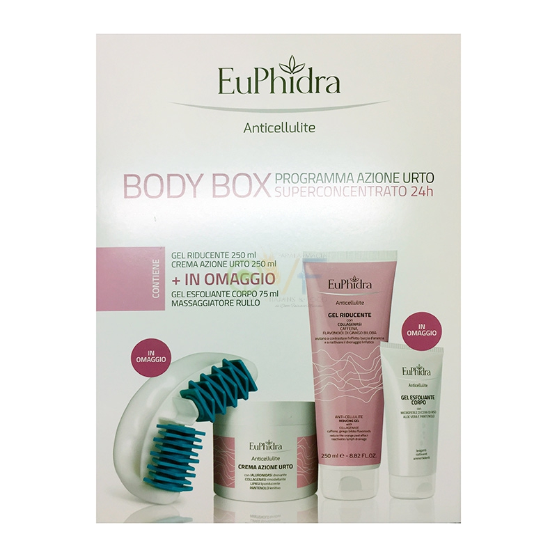 EuPhidra Linea Body Box Azione Urto + Gel Riducente + Esfoliante Corpo Omaggio