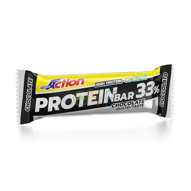 ProAction Linea Sportivi High Protein Bar 33 Integratore Barretta Cioccolato 50g
