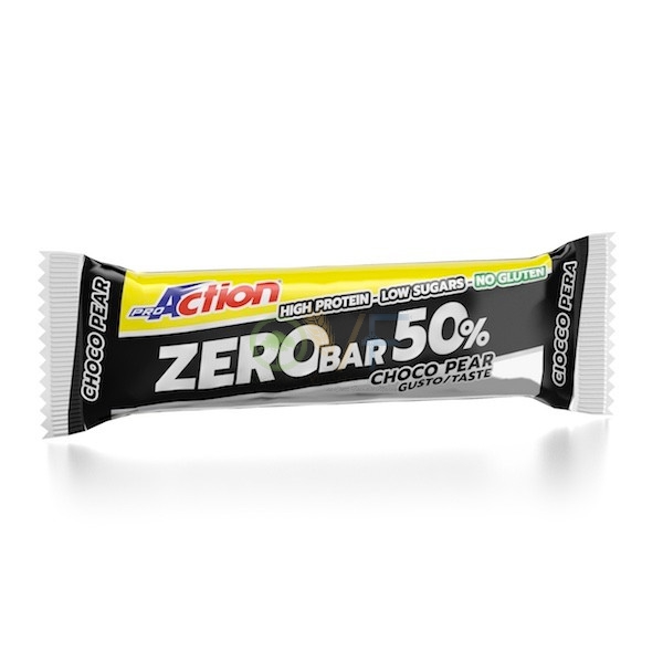 ProAction Linea Sportivi High Protein Zero Bar Integratore Barretta Pera 60g