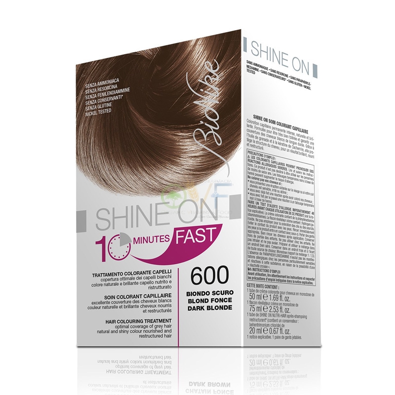 BioNike Linea Colorazione Shine ON Fast Trattamento 10 Minuti 600 Biondo Scuro