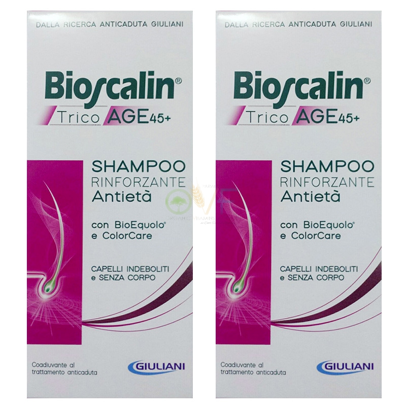 Bioscalin Linea TricoAge 45+ con BioEquolo Shampoo Rinforzante 200+200 ml