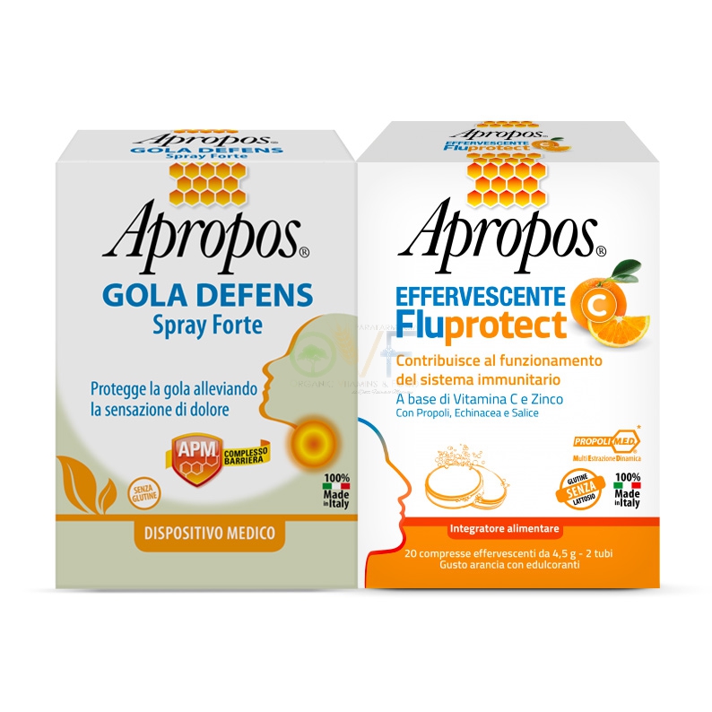 Apropos Linea Dispositivi Medici Gola Defens Spray Forte + Fluprotect Effervesc