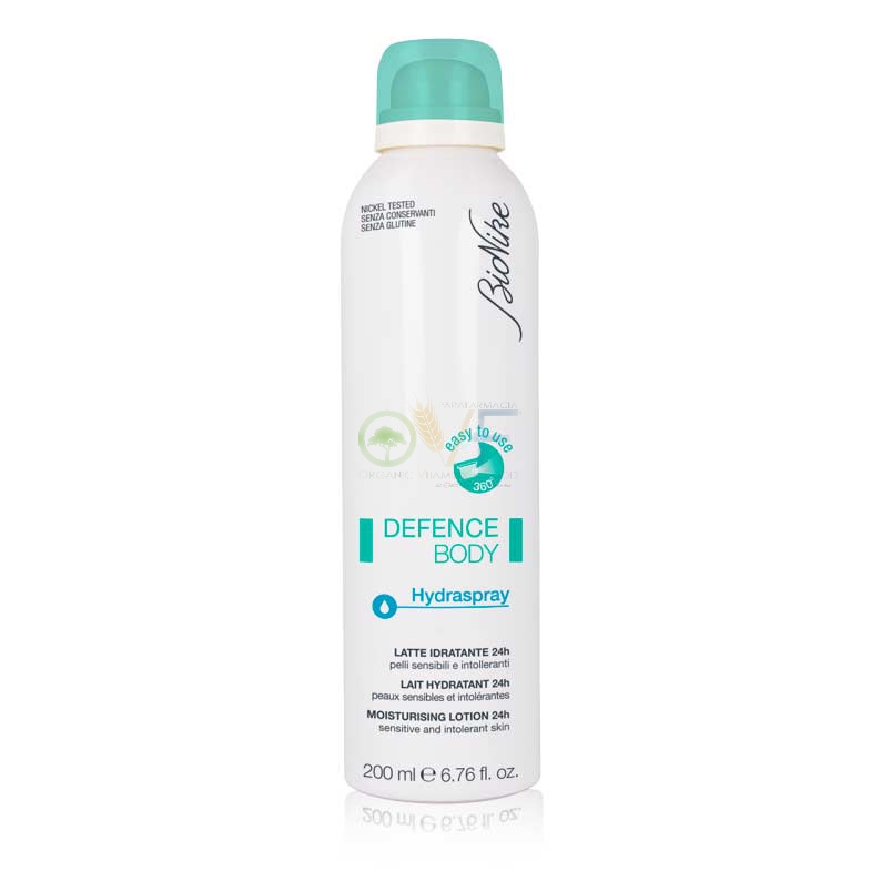 BioNike Linea Defence Body Latte Idratante Spray 24h Setoso e Profumato 200 ml