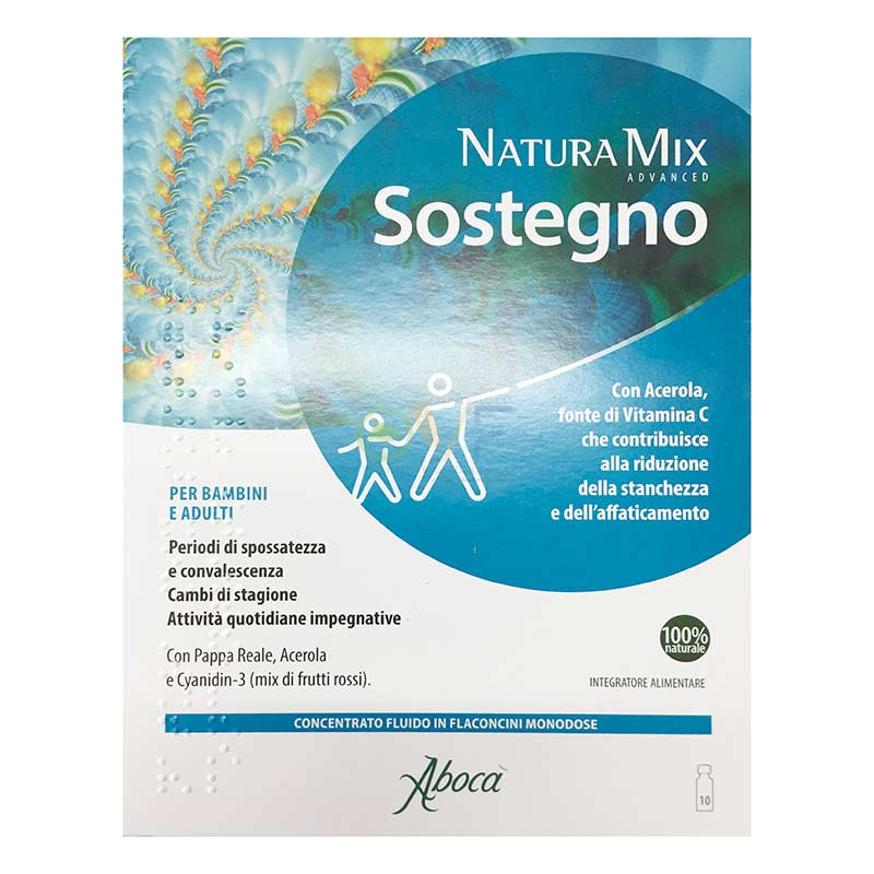 Aboca Linea Benessere Natura Mix Advance Sostegno Integratore 10 Flaconcini