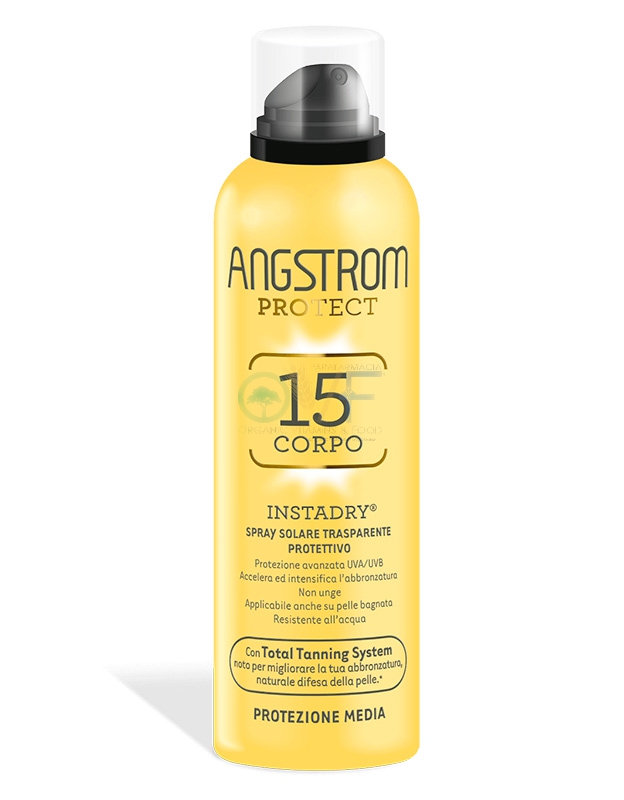 Angstrom Linea Protect Instadry SPF15 Spray Solare Trasparente Corpo 150 ml
