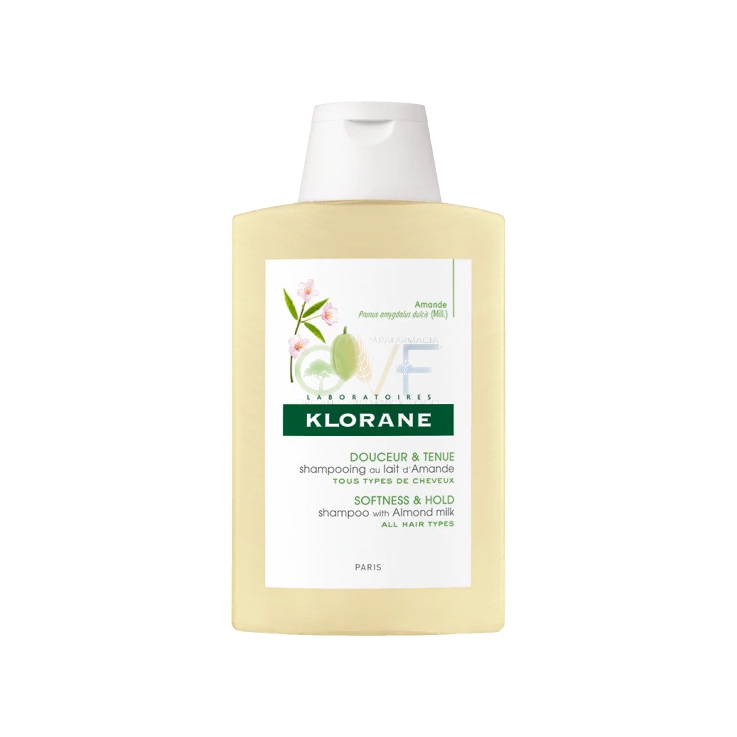 Klorane Capelli Linea Latte di Mandorla Shampoo Rinforzante Addolcente 400 ml