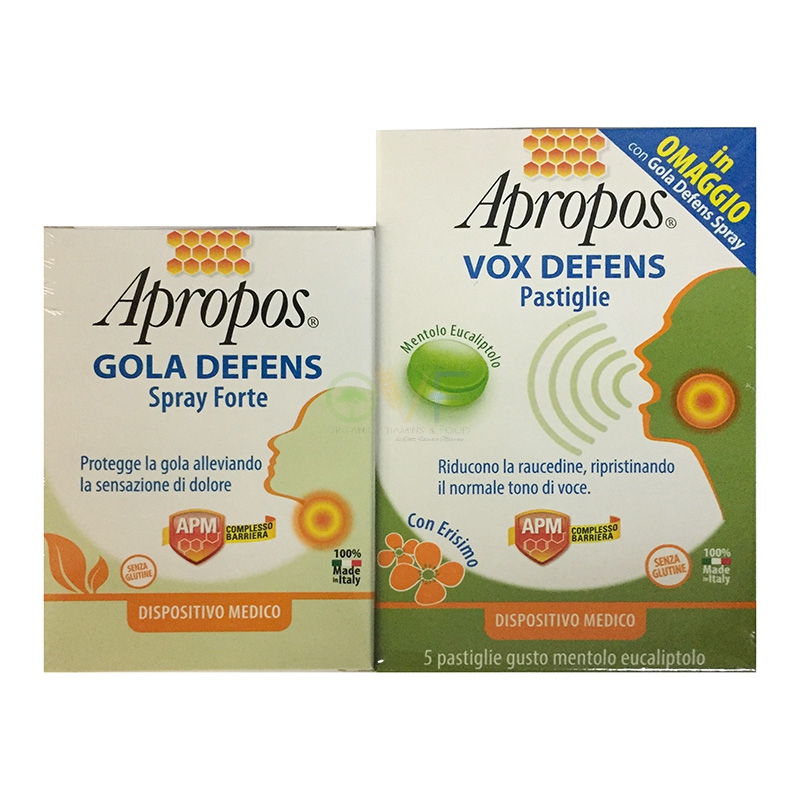 Apropos Linea Dispositivi Medici Gola Defens Spray Forte + Vox Pastiglie Mentolo