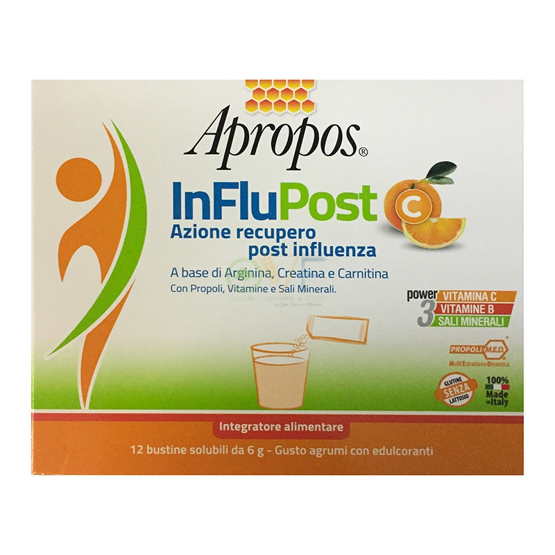 Apropos Linea Difese InFluPost C Recupero Post Influenza Integratore 12 Buste