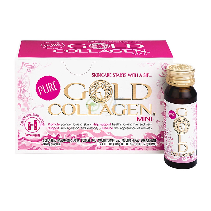 Minerva Labs Linea Pelle Giovane Gold Collagen Pure Integratore 10 Flaconcini
