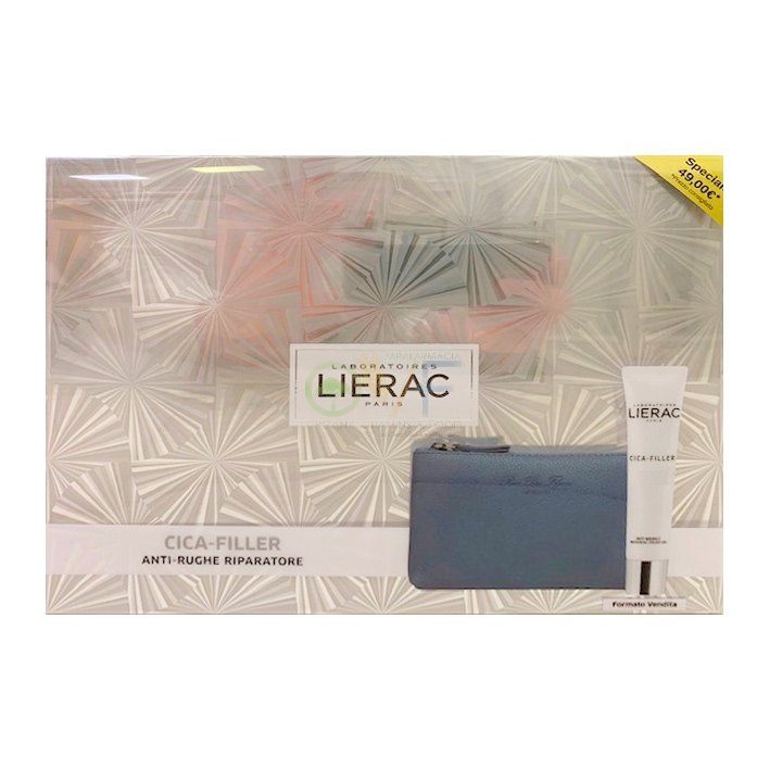 Lierac Linea Cica-Filler Cofanetto Crema Antirughe Riparatrice + Pochette Rue