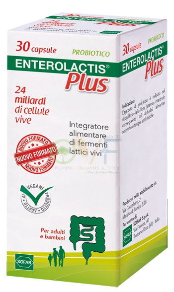 Sofar Linea Intestino Sano Enterolactis Integratore Fermenti Lattici 30 Capsule