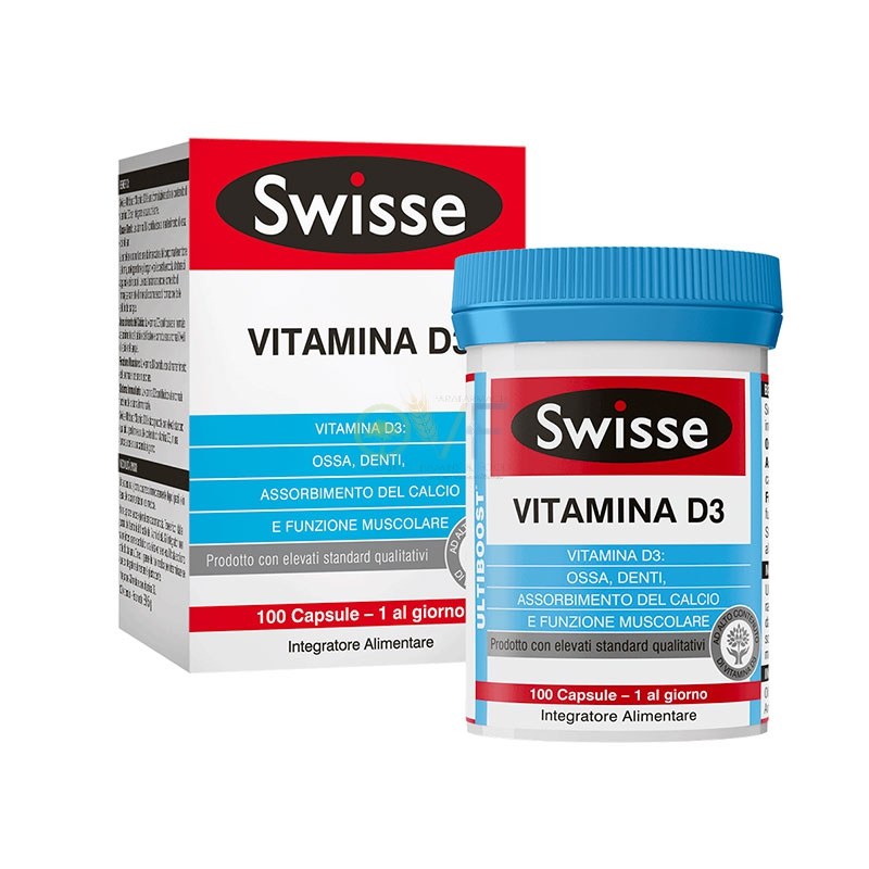 Swisse Linea Ossa, Muscoli e Articolazioni Vitamina D3 100 Capsule