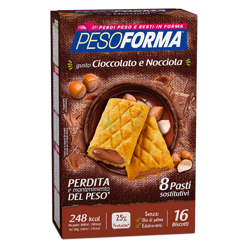 Pesoforma Linea Pasti Sostitutivi Biscotto Gusto Cioccolato e Nocciola