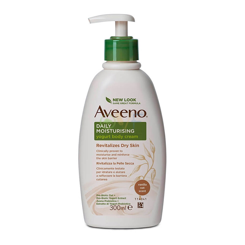 Aveeno Linea Daily Moisturizing Crema Corpo allo Yogurt, Vaniglia e Avena