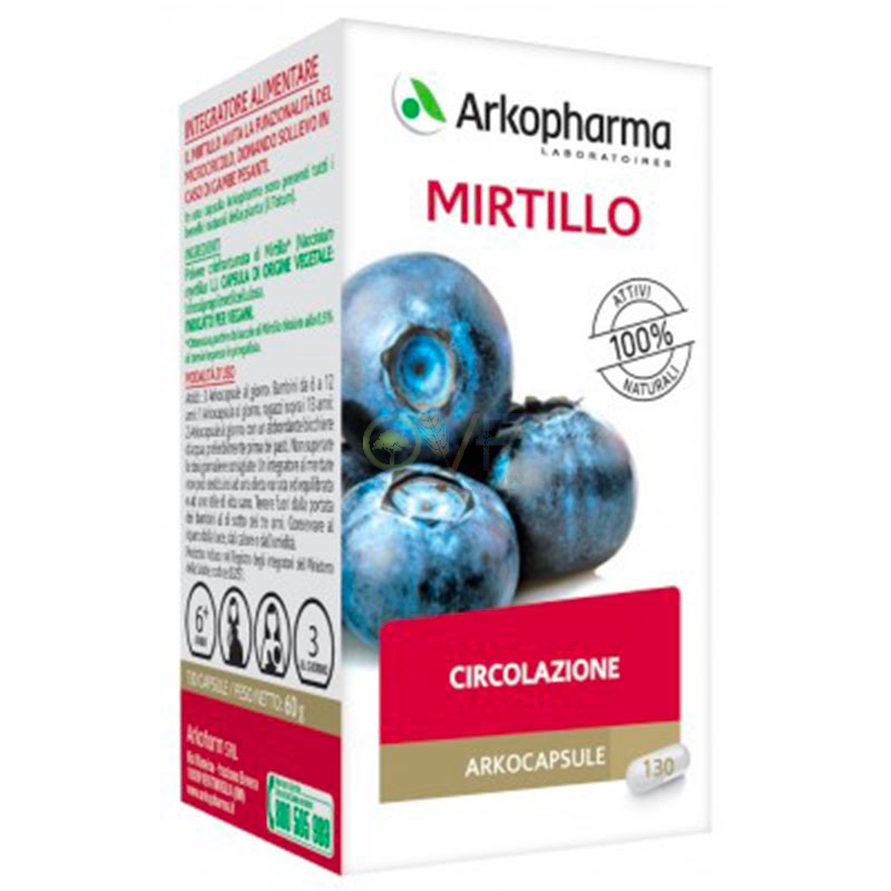 Arkocapsule Linea Circolazione Mirtillo 130 capsule