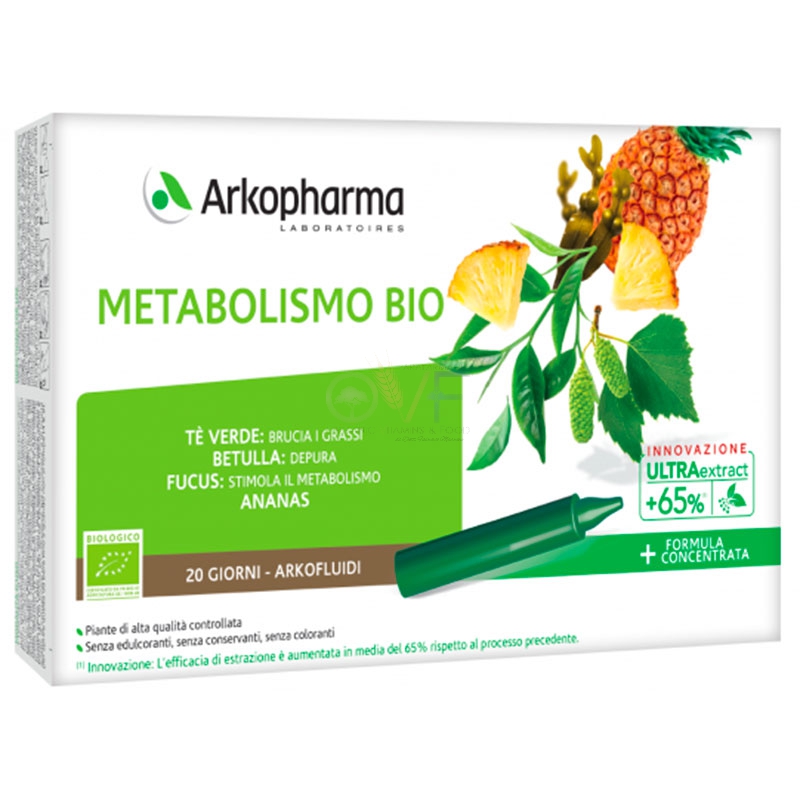 Arkofluidi Linea Snellezza Metabolismo Bio 20 Fiale