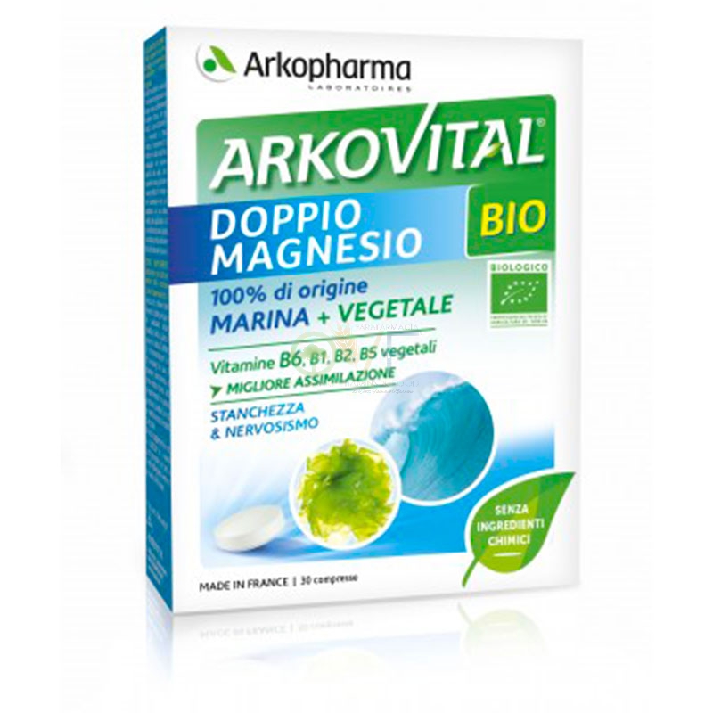 Arkovital Linea Energia e Fatica Doppio Magnesio Bio 30 compresse