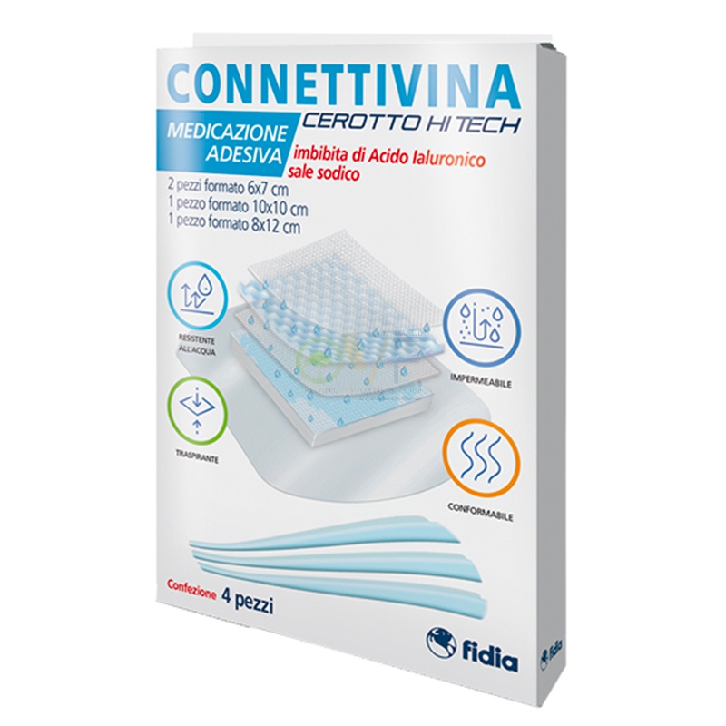 Fidia Linea Dispositivi Medici Connettivina Cerotto HI Tech 4 pezzi mix