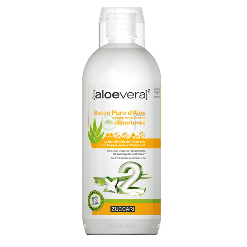 Zuccari Linea AloeVera2 Succo Puro d'Aloe + Enertonici 1 L
