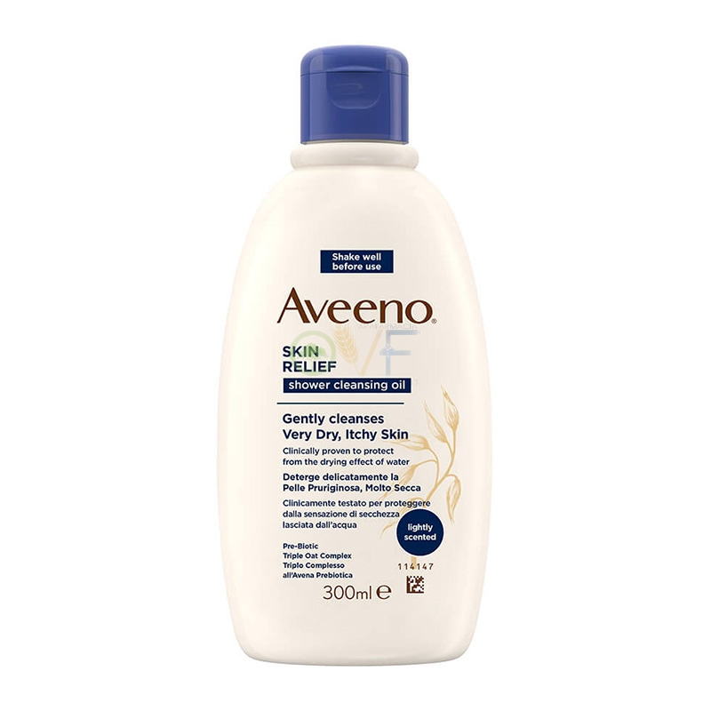 Aveeno Linea Corpo Skin Relief Detergente Olio Bagno e Doccia 300 ml